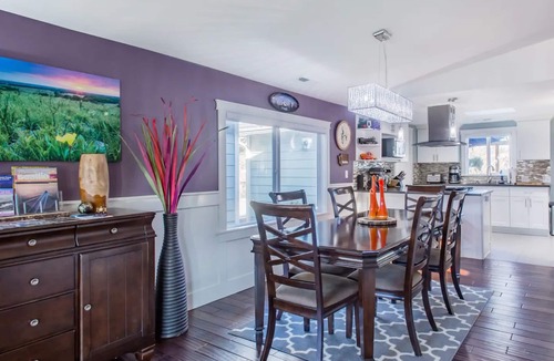 Brighton House | Vivid colorful craftsman with patio and fire pit