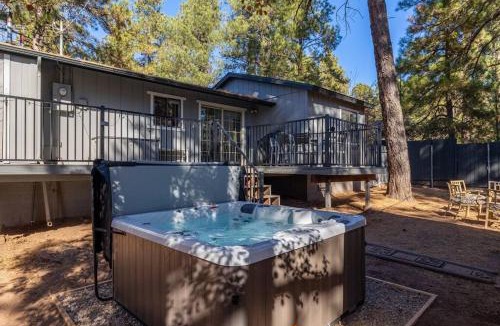 Kachina Village House | Wooded Oasis, Hot Tub, Fenced Yard, Chic Design