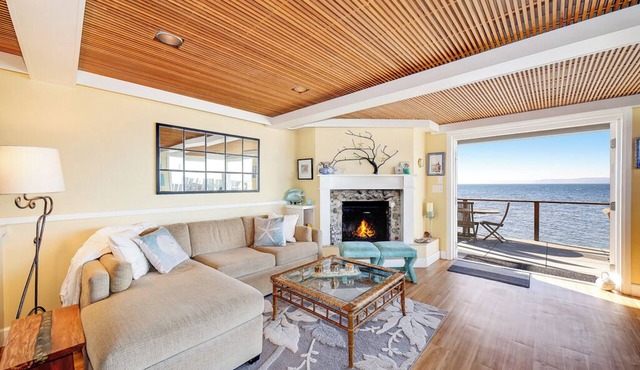Beautiful Beach Waterfront on vibrant Alki Beach in West Seattle
