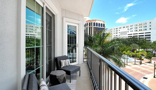 Chic 1BR Heart of Downtown City Views & Private Balcony!