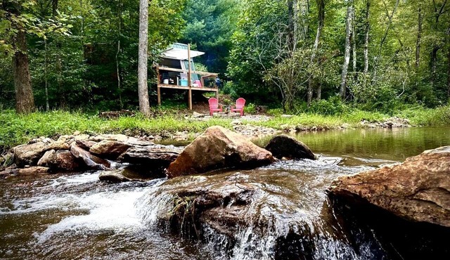 Cool A-Frame on Creek in Purlear, North Carolina