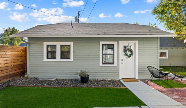 Cozy cottage in North End on tree-lined street.