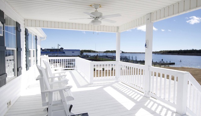 Enjoy a 3-bedroom waterfront vacation home just 10 minutes from Emerald Isle