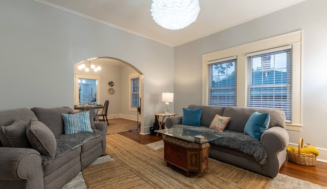 In City, Airy Cheerful Bungalow, Homey with a Fire Pit and enclosed yard.