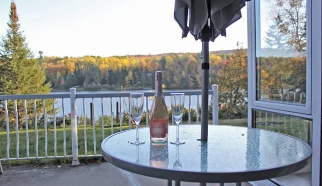 Lake-view cottage with spa for 14 people 1-hour from Montreal