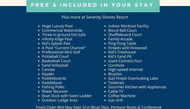 Luxury Lakefront Villa - FREE HUGE Pool/Hot Tub - MINI GOLF