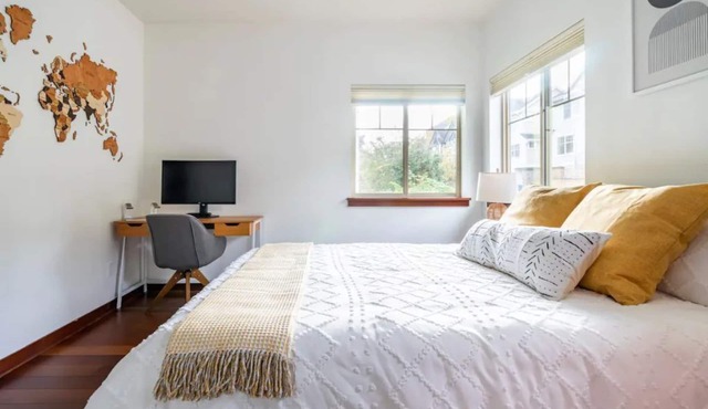 NEW! Cheerful 2-bedroom Home with Parking and WFH