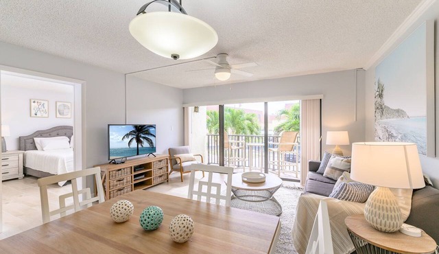 Next to Cocoa Beach Pier Recently Renovated Oceanfront Condo with Heated Pool