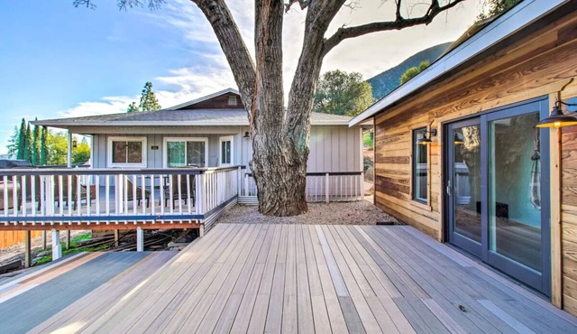 Perched on the hill overlooking clear lake