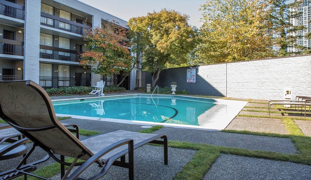 Perfect Staycation! Seasonal Pool and Parking, Short Drive to Bellevue Square!