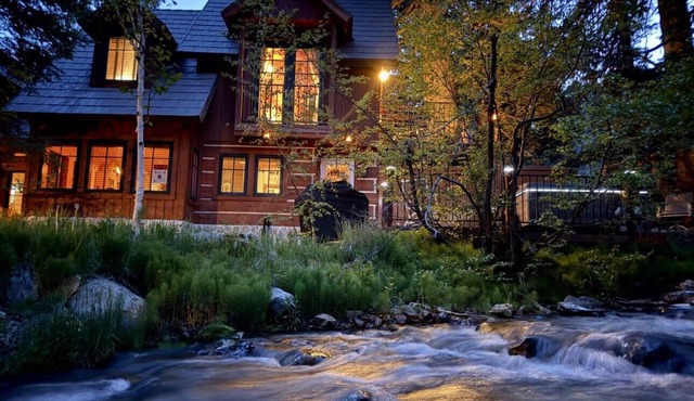 Refined creekside retreat Walk to ski lift Steps to dining Hot tub On Sundance Resort