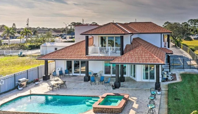 Riverfront Titusville Estate with Rocket Views