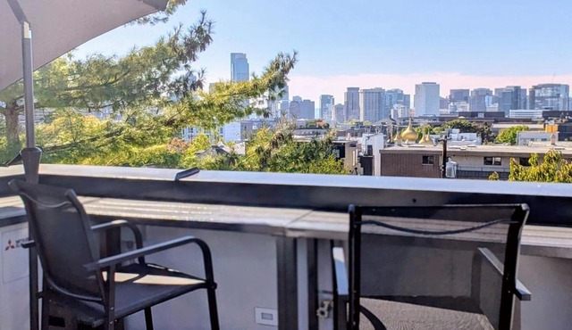 Rooftop with Skyline and Space Needle Views, AC, World Soccer Match 15min to Stadium