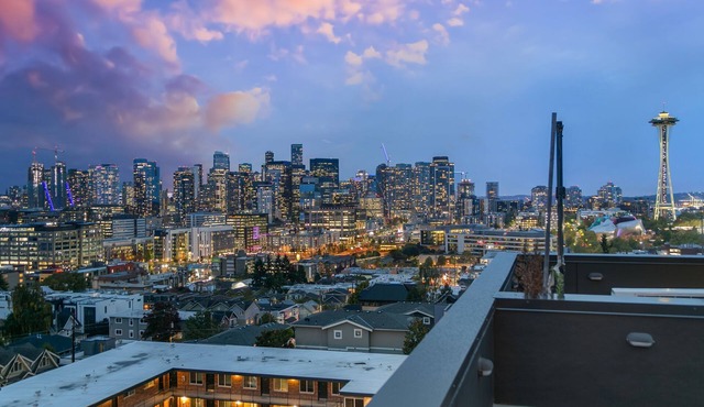 Seattle Skyline Views! Walk to Space Needle! Rooftop deck! Beautiful design!