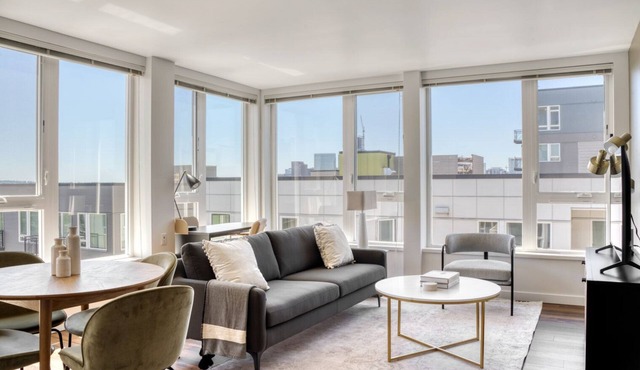 Sunlit Bellevue 2BR w/Gym & W/D, near Spring District, by Blueground
